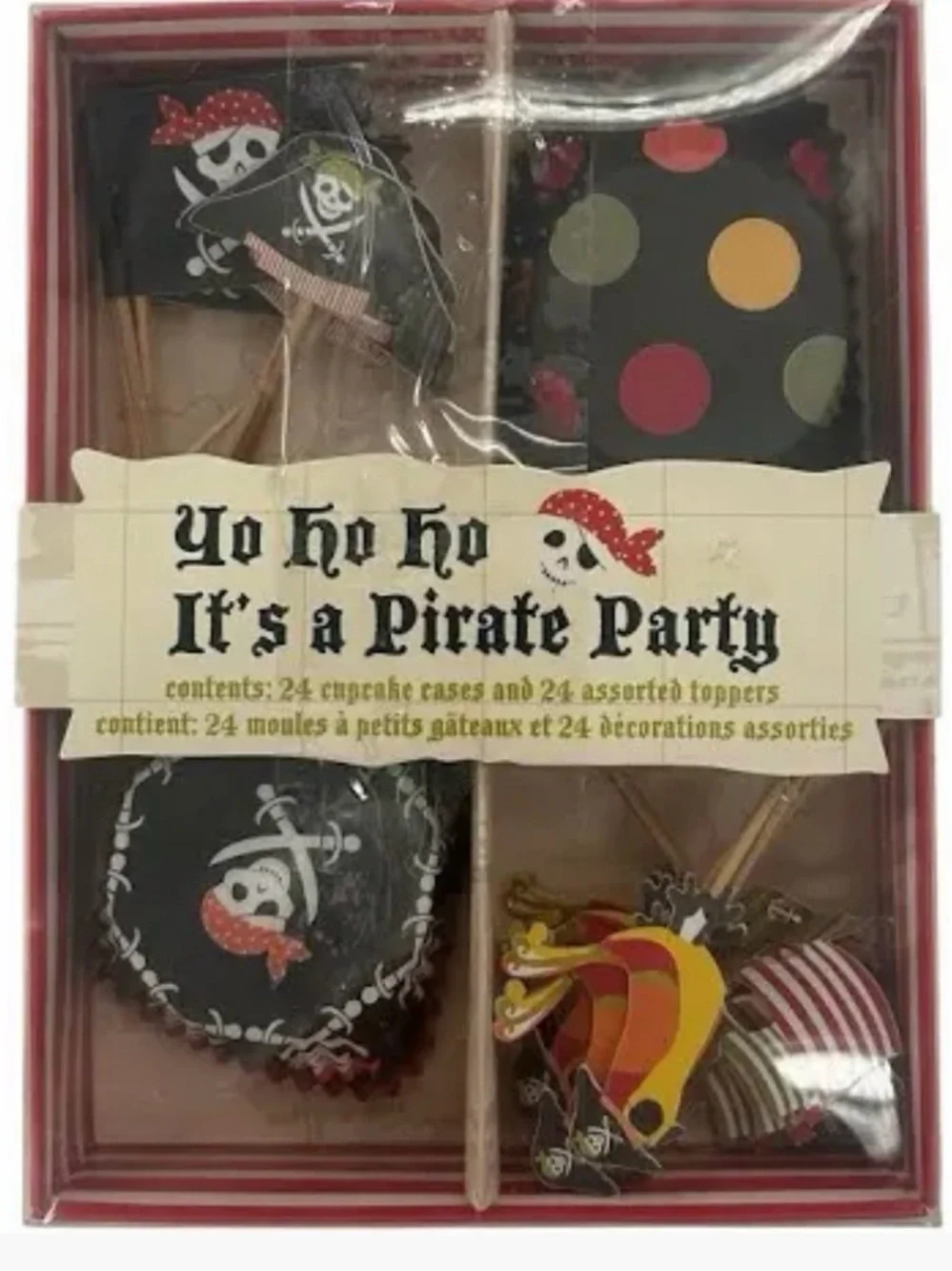 NWT Meri Meri Pirate Party 24-Cupcake Toppers and 24-Cupcake cases